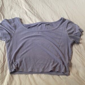 Asics Ribbed Lavender Crop Top